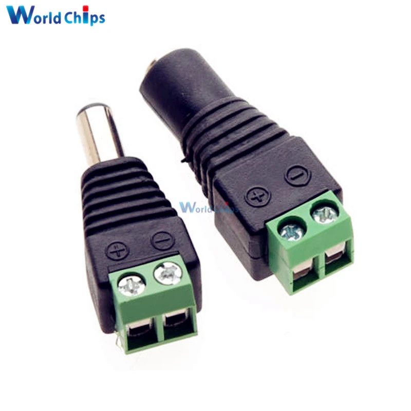10 Pack//5Pairs 5 Male/&5 Female VCE 2.1x5.5mm DC Power Cable Jack Adapter for CCTV Camera and LED Strip