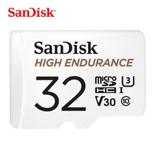 SanDisk 32 Гб высокопрочная Micro SD карта 64 Гб 128 Гб карта памяти 256 ГБ TF карта C10 U3 V30 4K UHD для видеорегистратора/мониторинга 100 МБ/с./с