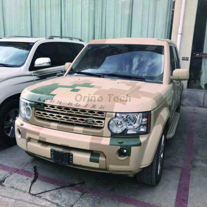 Best Offers Digital Printing Camo Vinyl Film Auto Wrap Met luchtbel Gratis ORINO Pixel Desert Camouflage Grafische Auto Sticker Film Decal