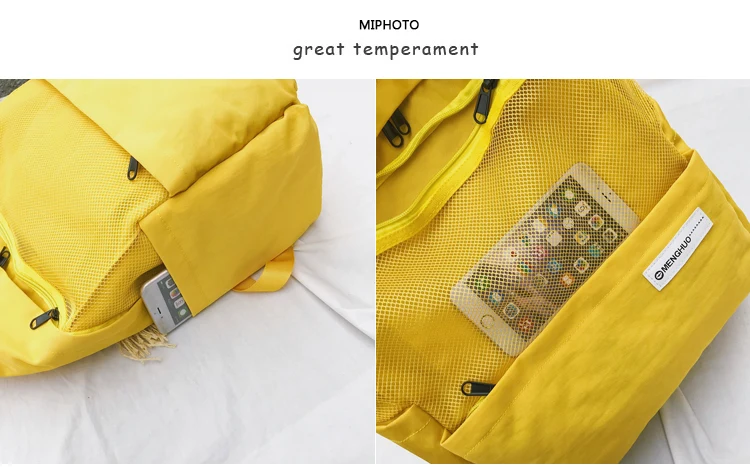 Menghuo Simple Style Net Backpack Women Backpacks for Teenage Girls School Bags Fashion Vintage Solid Leisure Book Bag Mochilas (54)