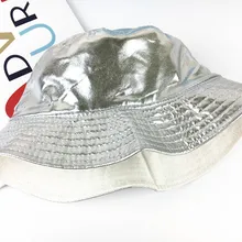 Унисекс рок Панама рыболовная шляпа для мужчин хип-хоп Повседневная Золотая и серебряная двухсторонняя Панама шляпа хлопок Рыбацкая шляпа козырек