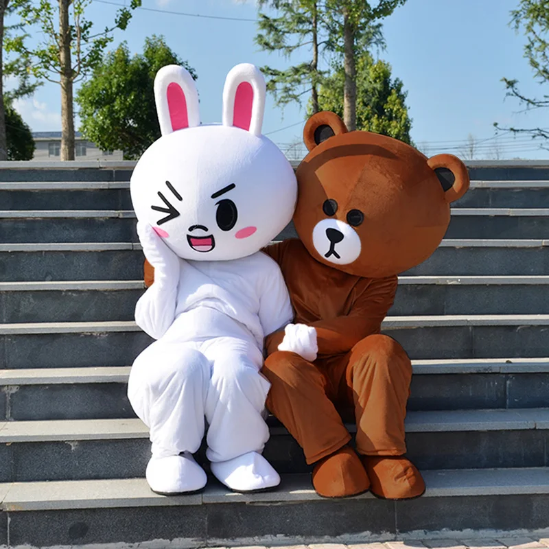 

Kawaii big brown japanese style rilakkuma Mascot costume plush toy teddy bear stuffed animal doll birthday gift free shipping