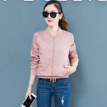 

Baseball Uniform Short Jacket Female Spring Autumn Lettered Cardigan Casual Jackets Coat 2019 New Sportswear Students Jacket