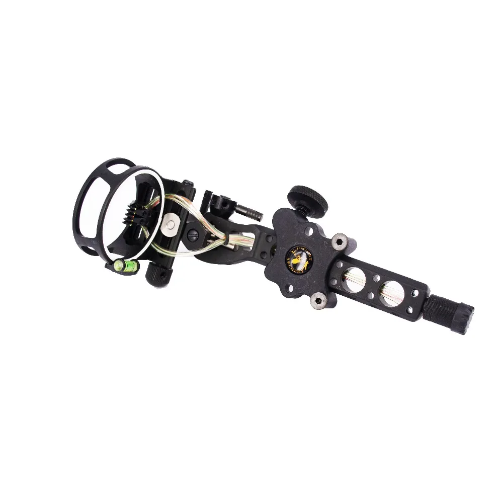 Mirino Per Arco 5 Pin In Lega Di Alluminio - Regolabile Per Destri E Mancini Con Luce