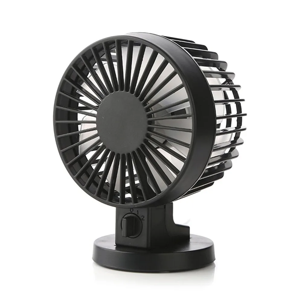 

USB Powered 2 Mode Speed Adjustable Mini Desk Fan Cooling Fan Black Color