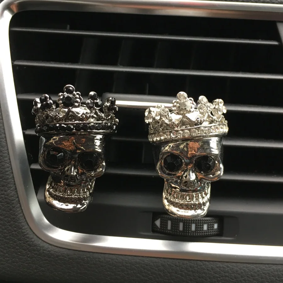 

New pattern Metal personality Skull Ghost Car perfume Air Freshener Air conditioner air outlet Ornament Perfumes Car-styling