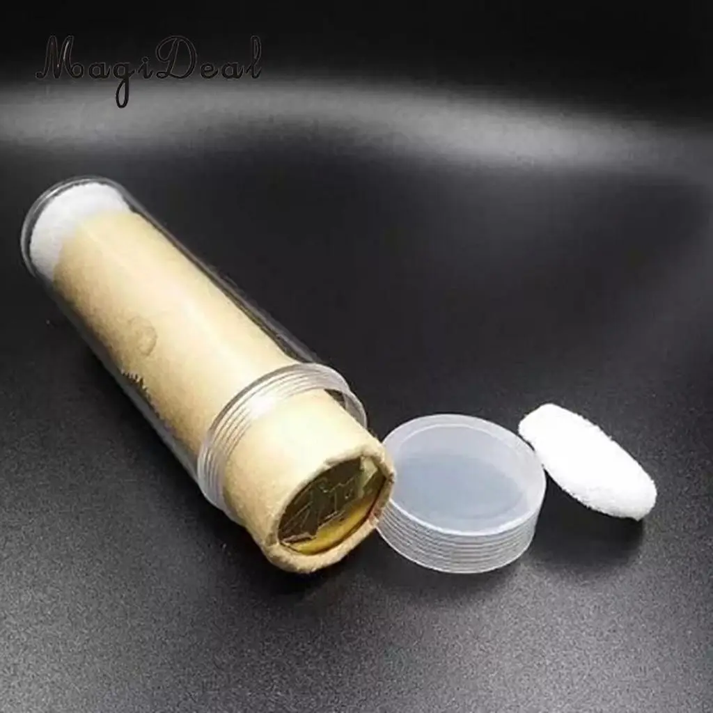 20Pcs Coin Protective Tube Holder Clear Round Case Coin Storage Box Canister