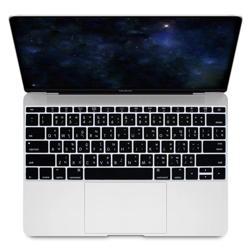 Тайская тайская силиконовая крышка клавиатуры для Macbook 1" A1534 для MacBook Pro 13 дюймов A1708 версия без сенсорной панели