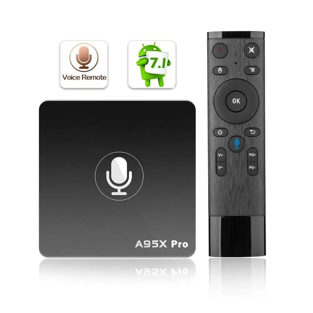 

2018 Media Player Google Android 7.1 TV Box Amlogic Quad-core 2GB RAM 16GB ROM 4K UHD 3D Smart Set Top Box With Voice Remote 2.4