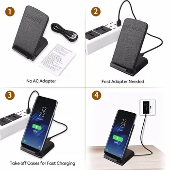 

Wireless Charger Portable Folding Charging Stand Universal qi Wireless Charger for Samsung S8 S7 plus S6 Wireless Charging Pad