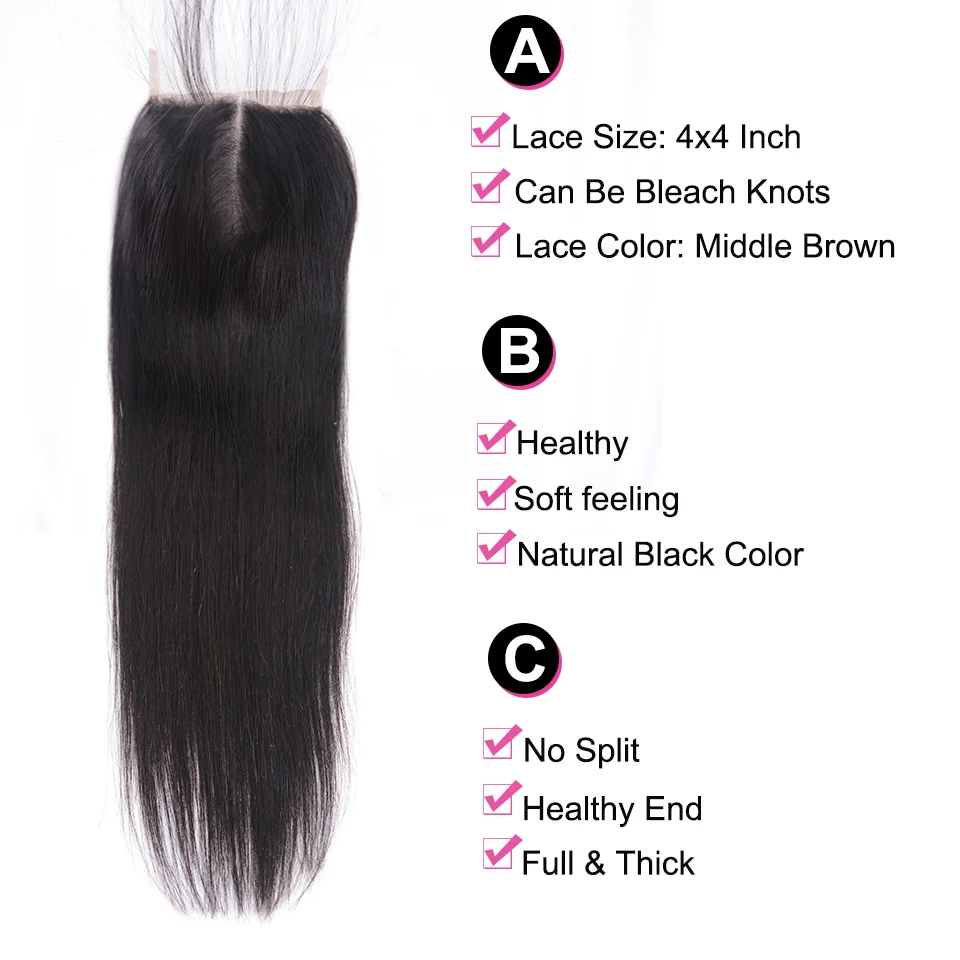 Beauty Grace Brazilian Straight Hair Weave Bundles With Closure 3 Bundles Non Remy Human Hair Bundles With Closure Middle Part Beauty Grace Brazilian Straight Hair Weave Bundles With Closure 3 Bundles Non Remy Human Hair Bundles With Closure Middle Part