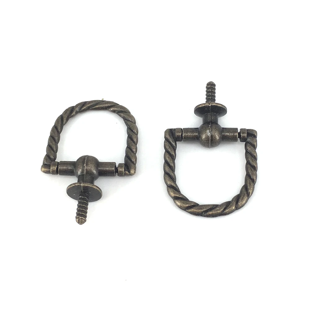 28mmX42mm Male Thread Pull Knob Vintage Bronze Jewelry Box Drawer