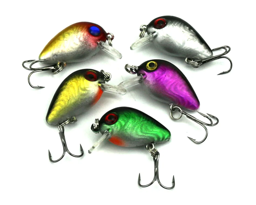 HENGJIA Hard Plastic Diving Mini Crankbaits Artificial Wobblers Trout 