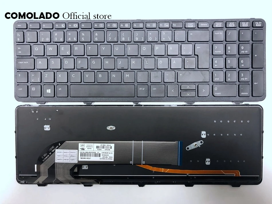 

SWE FIN Swedish Finnish Keyboard For HP Probook 450 G0 450 G1 455 G1 Laptop Keyboard 780170-B17 787801-B71 with Backlight FIN SW