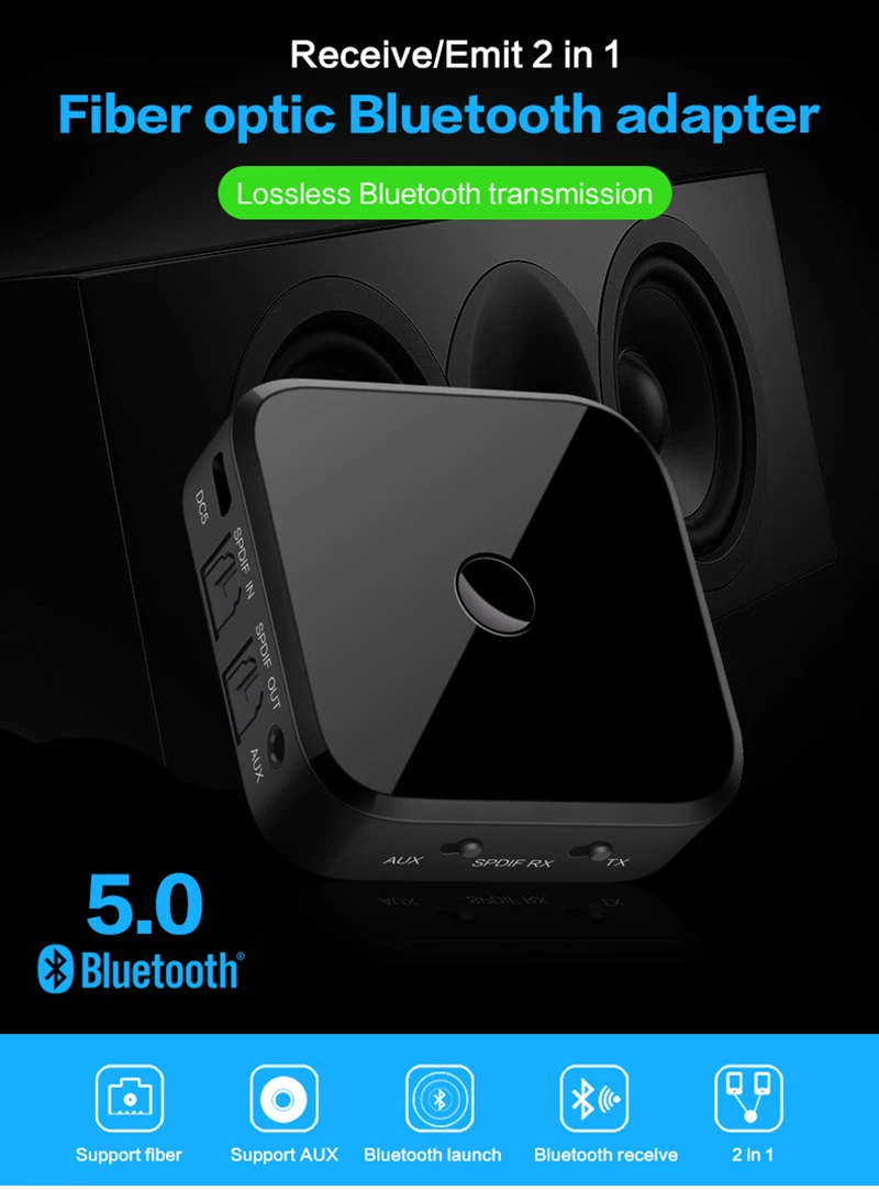 VAORLO APTX HD беспроводной аудио передатчик приемник Bluetooth 5,0 беспроводной адаптер 3,5 мм SPDIF оптическое волокно для наушников ТВ ПК