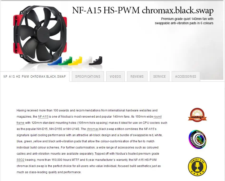 Noctua NF-A15 HS-PWM chromax. black. Сменный вентилятор охлаждения компьютера/чехол для компьютера/Вентилятор охлаждения/вентилятор кулера/Вентилятор радиатора/компьютер