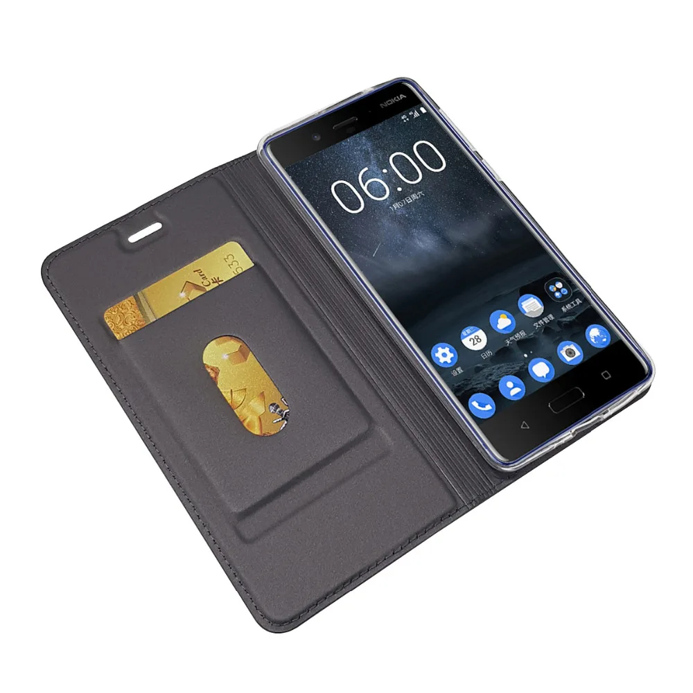 Роскошный кожаный чехол-книжка с магнитной подставкой с карманом для карт из искусственной кожи чехол для Nokia 1 8 3 5 6 Air 2 7 2,1 3,1 5,1 6,1 плюс мягкая Задняя накладка чехла из ТПУ