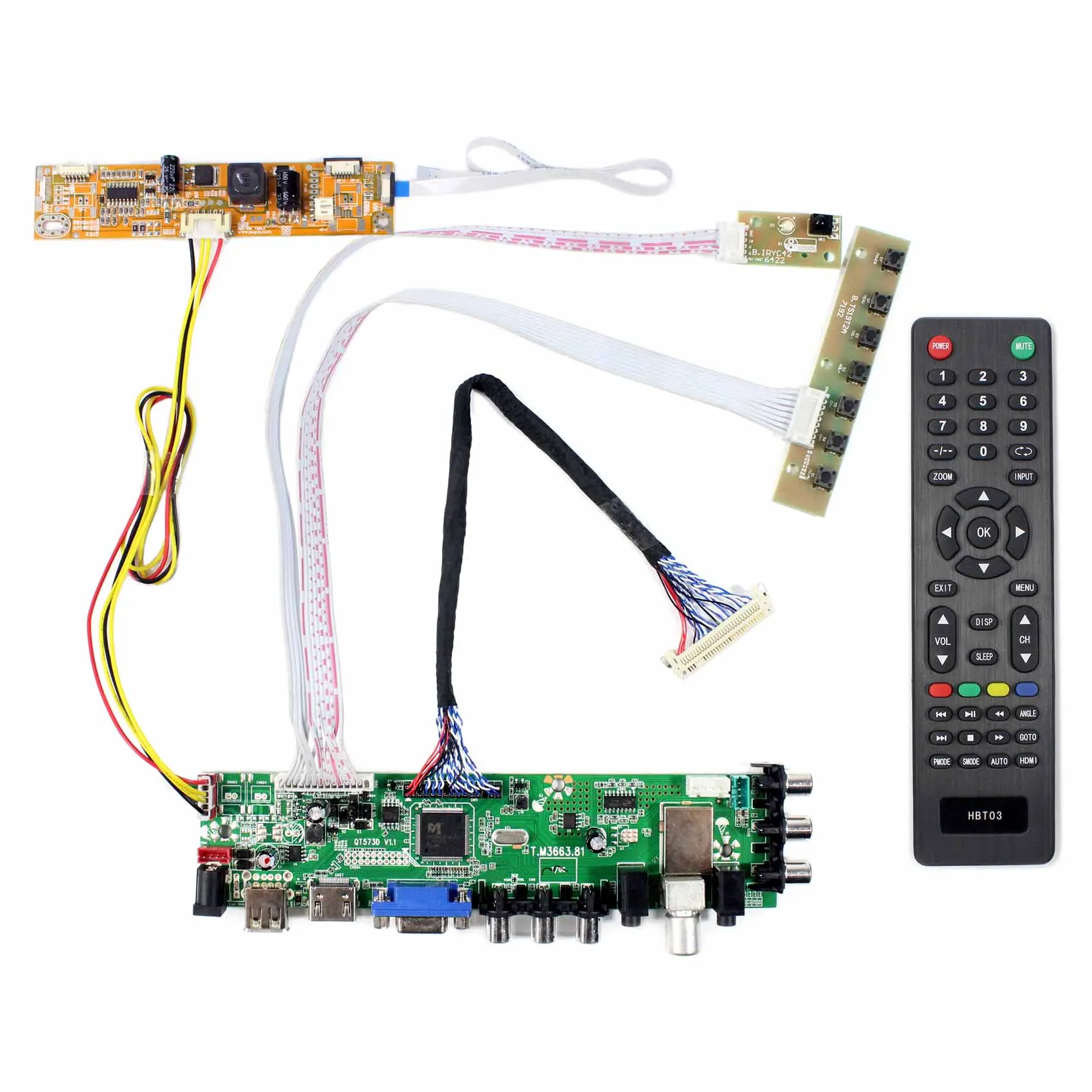  19inch 1440x900 MT190AW02 V3 HDMI VGA AV USB ATV DTV LCD Controller Board T.M3663.81