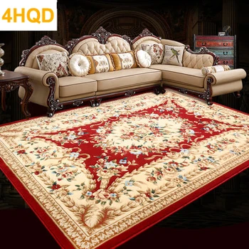 

American pastoral living room carpet European style coffee table pad modern minimalist bedroom bedside thickened carpet rug fron
