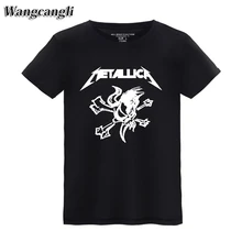 wangcangli Metallica Rock Band new t shirts men fashion 2017 short sleeve Mens Spring Autumn Cool Lovers T-Shirt