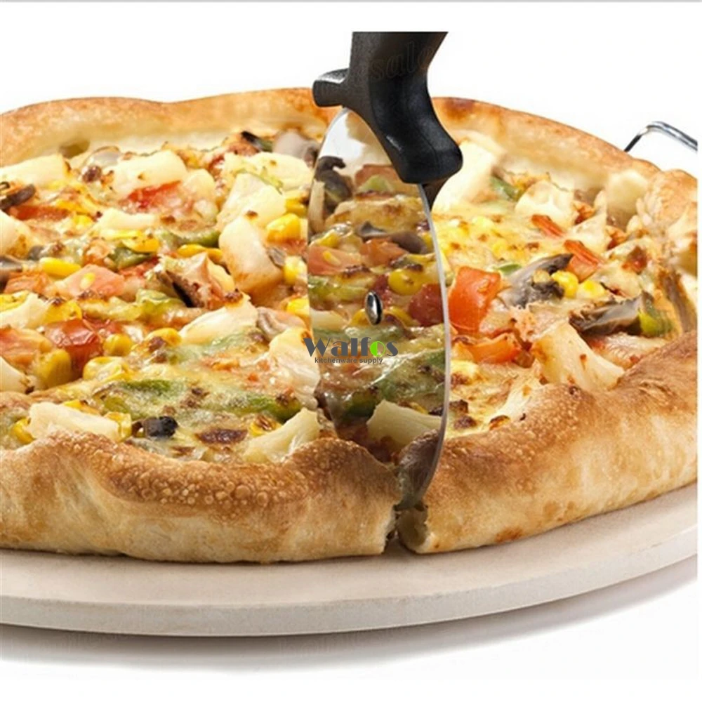 Pizza Cutter WALFOS Food Grade Stainless Steel Pizza Cutter Round Shape Pizza Wheels Cutters Cake Bread Round Knife Cutter Tools