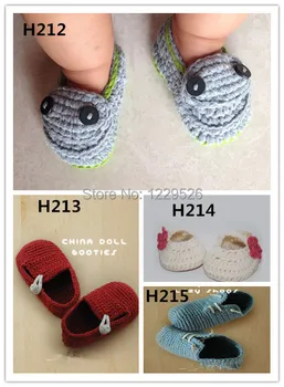 

New style Crochet baby shoes infant girl flower handmade baby soft shoes Children crochet shoes