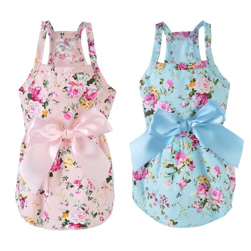

Summer Pet Dog Dress Princess Pet Dress For Dogs Skirt Floral Pet Cat Dresses Spring Summer Puppy Dog Wedding Dresses Chihuahua