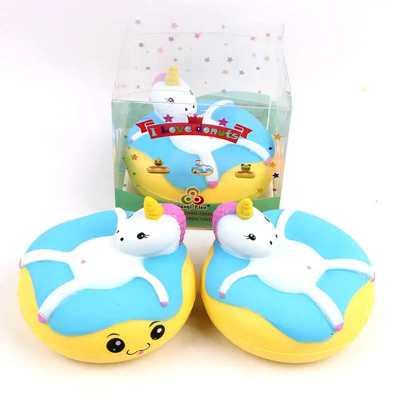 Unicorn Donuts Unpack the toy Squishy Slow Rising Phone straps