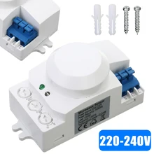 220V 5.8GHz Microwave Movement Motion Switch Radar Sensor Light Switch 360 Degree Smart Detector For Lighting