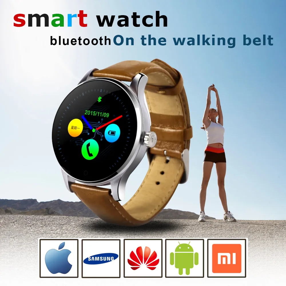 

Smart Watch 1.22 Inch IPS Round Screen Support Sport Heart Rate Monitor Bluetooth SmartWatch For Apple Huawei IOS Android