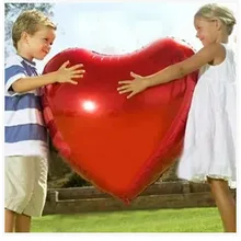 Wedding Balloon Supersize 75cm Red Heart Shap Foil Air Balloons Wedding Party Say Love Decorations Marriage Ballon Supplies