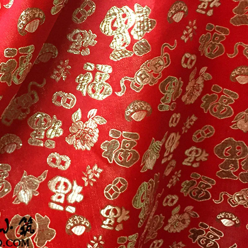 Тканая золотая ткань cheongsam костюм кимоно advanced cos Одежда металлическая Дамасская ткань шириной 1,5 метров
