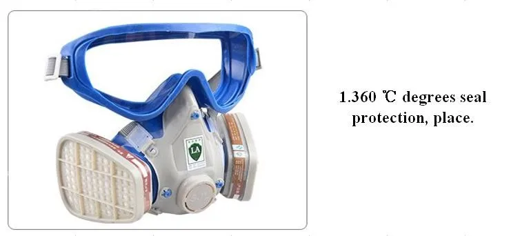 Полностью лицевая Респиратор маска фильтрующий противогаз с очками для пестицидов Pintura Углеродный фильтр для маски краска спрей газовые коробки