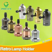 Подвесной патрон Эдисона с зеленым глазом E27, античный патрон для лампы, алюминиевая патрон для лампы, фитинги для промышленных Ретро ламп