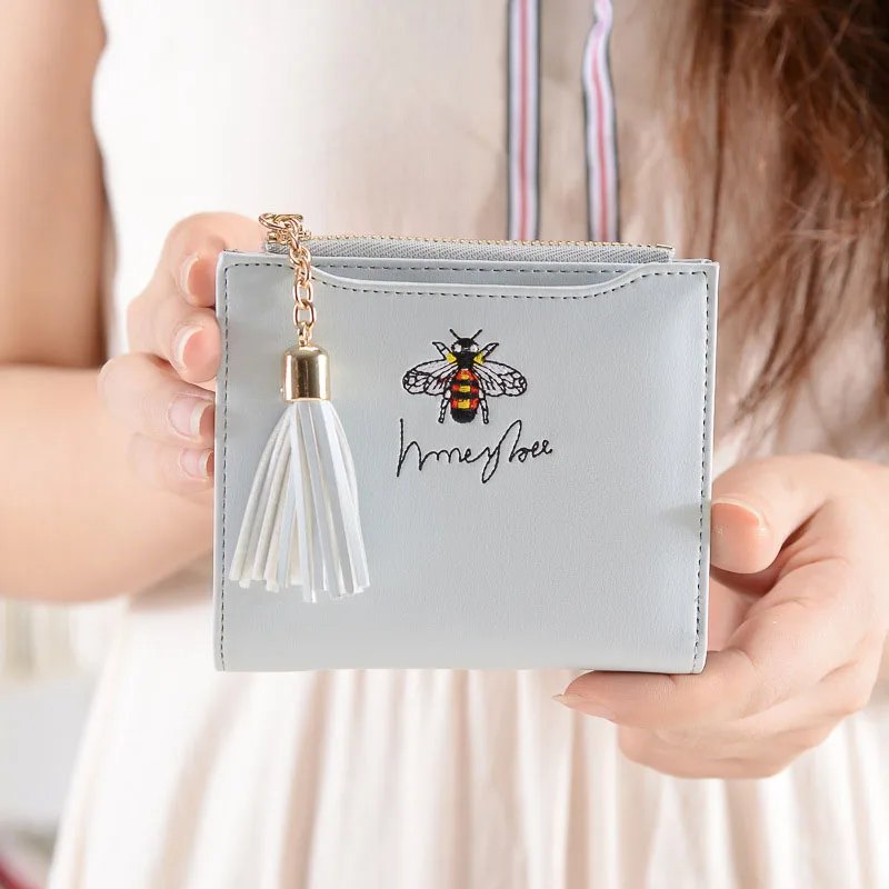 

2018 Luxury Brand Cartoon Printing Women Wallets Fashion Embroidery Pu Leather Wallet Female Money Coin Purse Billetera Mujer