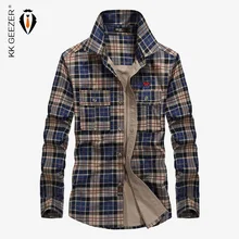 Для мужчин клетчатая Повседневная хлопковая рубашка в стиле милитари, брендовая детская футболка с длинными рукавами Бизнес вечерние платье рубашка Высокое качество Весна известный свободные 4XL