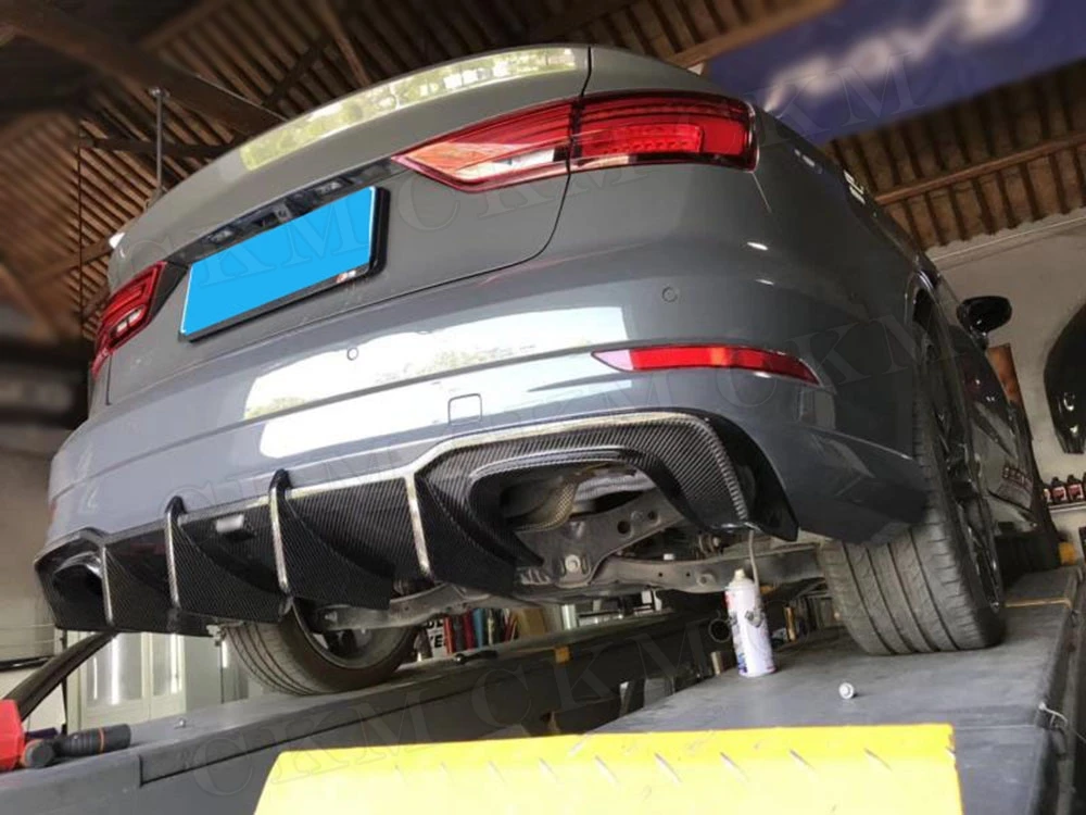 Спойлер для заднего бампера из углеродного волокна Audi A3 Sline S3 Sedan не стандартный