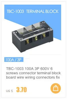 TBC-10005/TB-1005 электрический ток 100A 5 P Соединительный разъем провода разъем с винтами покрытый барьер [медь]