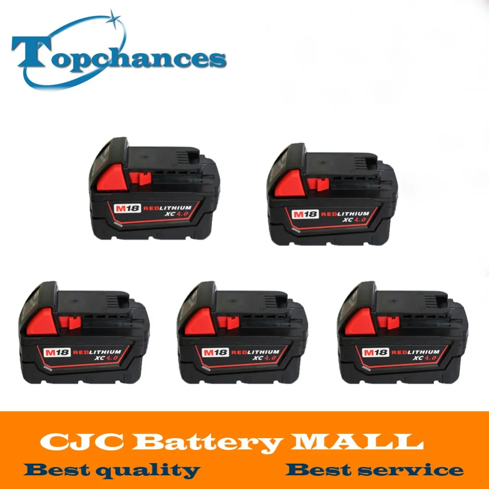 5PCS High quality 18V 4 0Li Ion 4000mAh Replacement font b Power b font font b