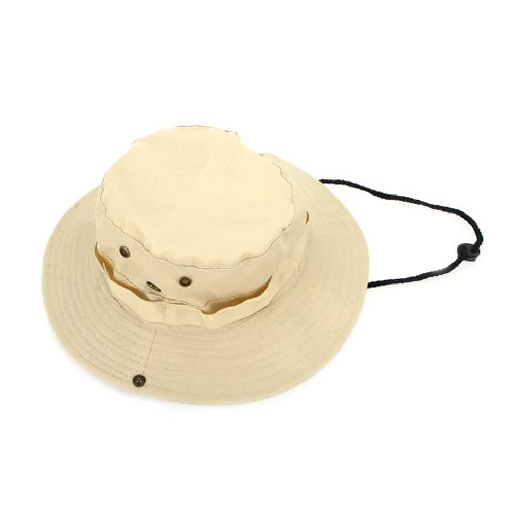 

Super sell Outdoor Men Women Unisex Hat for Fishing Trekking Camping Hiking Sport Sun Cap Round Rim Hat (Beige)