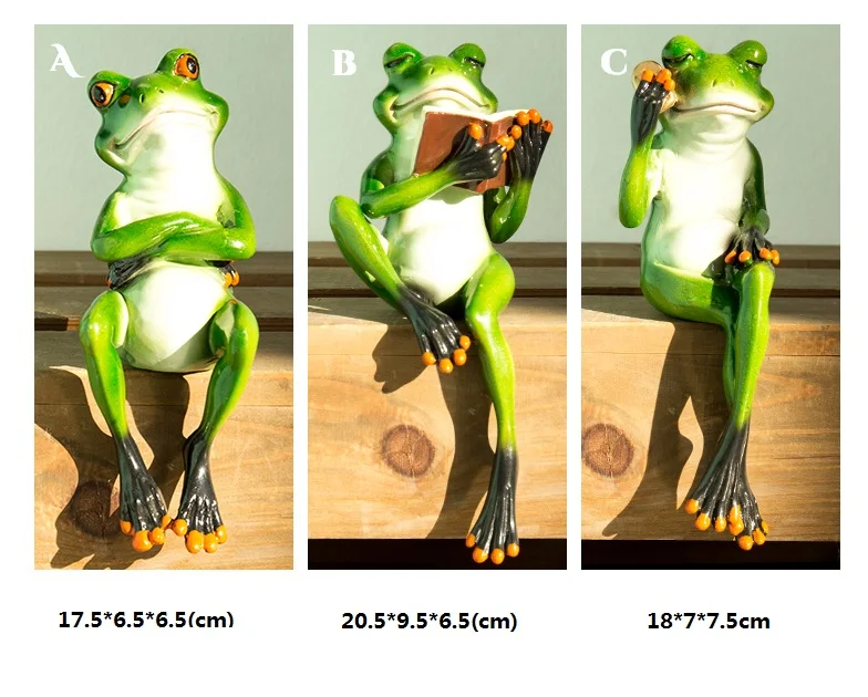 Да 1-3 шт 3D ремесло смолы творческое мышление чтение лягушка модель Фигурка домашний офис Настольный Декор подарок на день рождения