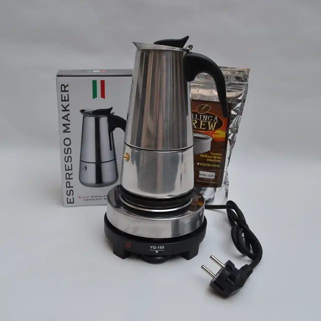 6 Cups300ML Espresso Machine American Trickling Electric Moka Coffee Maker Pot Furnace Kit Parts Free 6 Cups300ML Espresso Machine American Trickling Electric Moka Coffee Maker Pot Furnace Kit Parts Free
