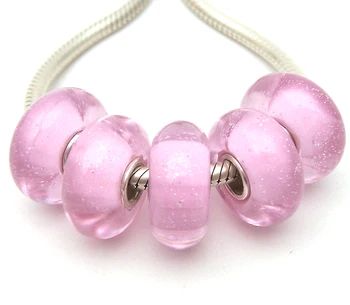 

JGWG779 5X 100% Authenticity S925 Sterling Silver Beads Murano Glass beads Fit European Charms Bracelet diy jewelry Lampwork