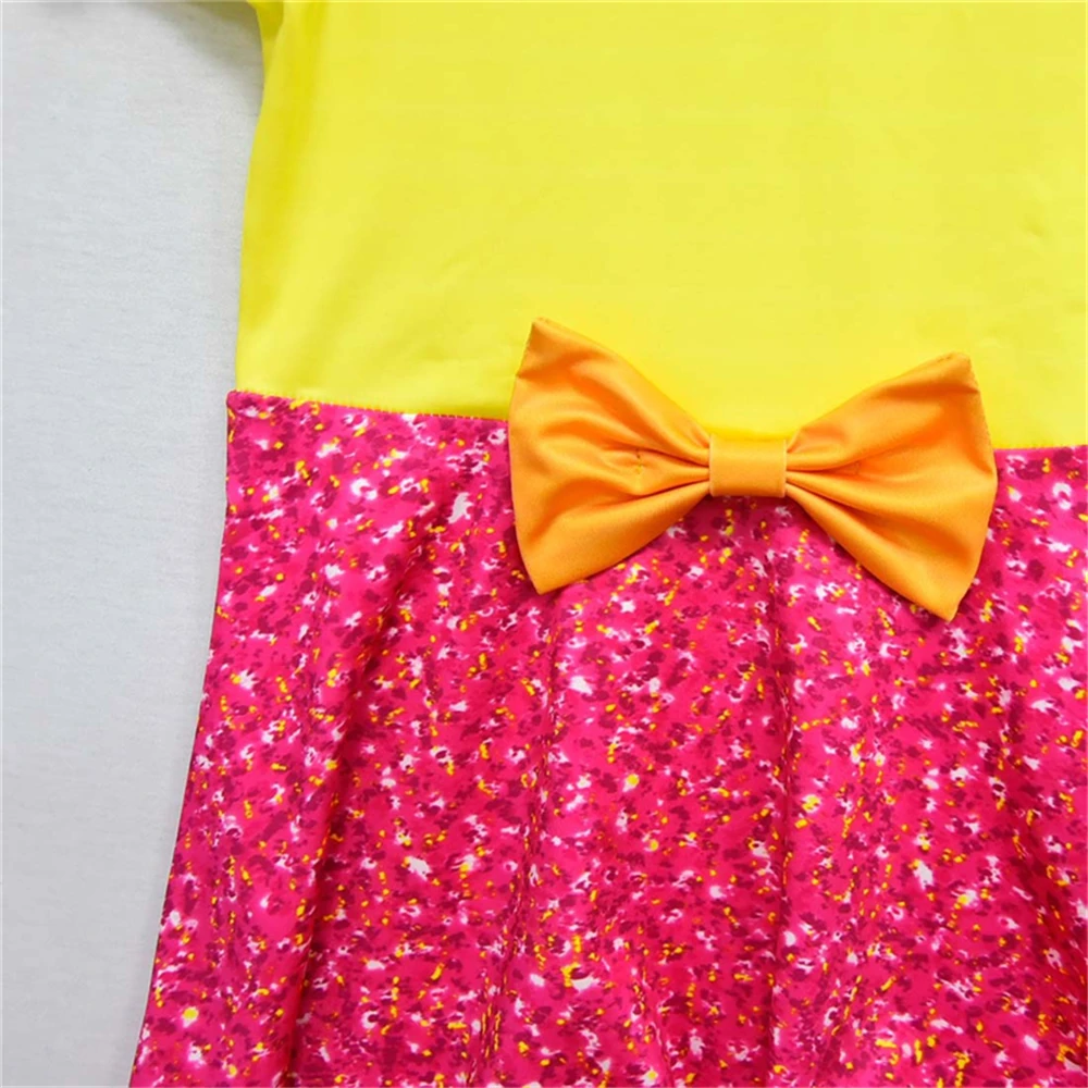 Забавное платье для девочек, детское рождественское платье с цветочным рисунком детский праздничный костюм милая одежда для маленьких девочек 2, 3, 4, 5, 6, 7, 8, От 9 до 10 лет для девочек