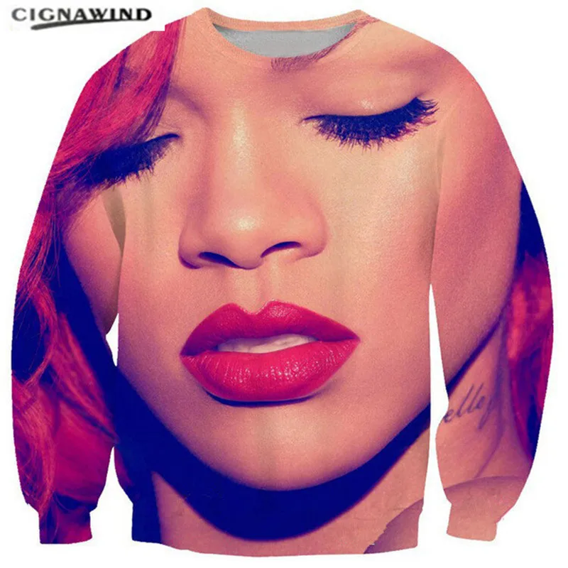

New arrival hoodies men women Rihanna Sweatshirts 3d Character Hoodie Pullover Harajuku Crewneck Sweat Shirts unisex streetwear