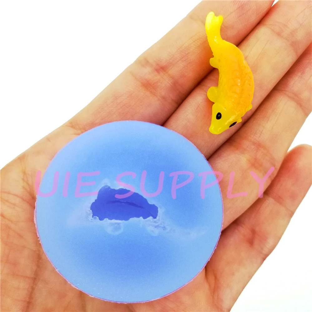 

DYL845U 3D Fish Silicone Mold Cake Decoration Fondant Candy Chocolate Resin Art Earrings Necklace Pendant Clay 30.5mm x 13.7mm