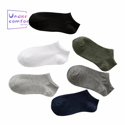 

3Paris/lot New Thin Pure Cotton Solid Men Low Ankle Socks Male Simple Style Easy Matching Boat Socks