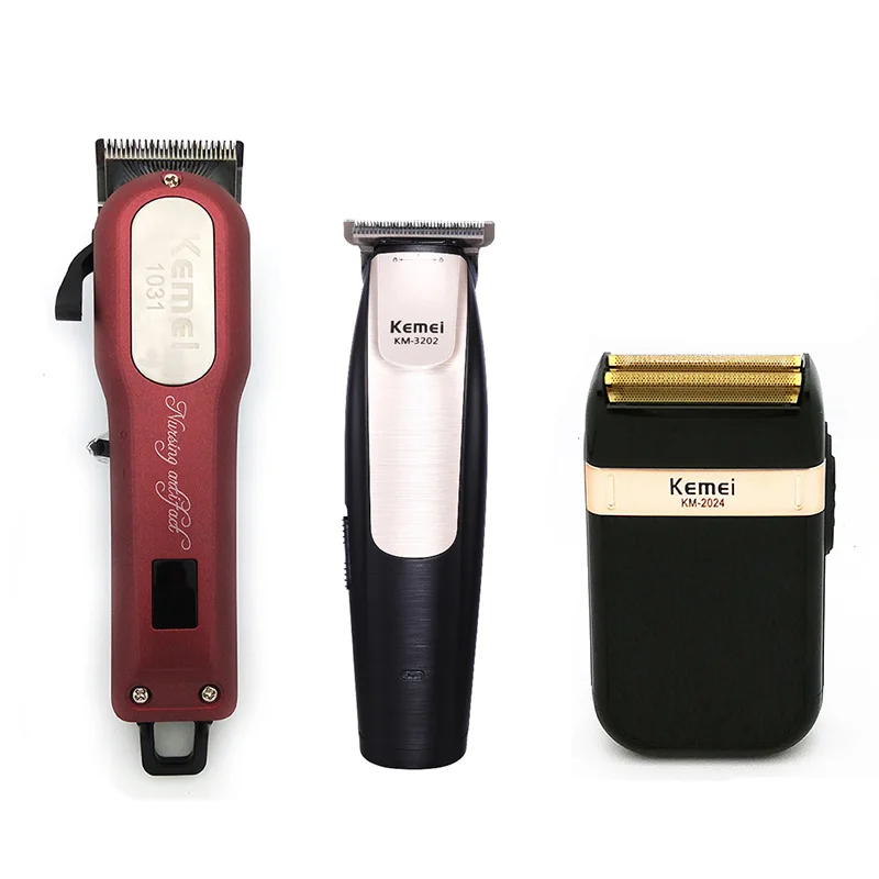 Kemei-Tondeuse à cheveux électrique professionnelle, rasoir injuste,  machine à raser les cheveux, coupe de barbe - AliExpress