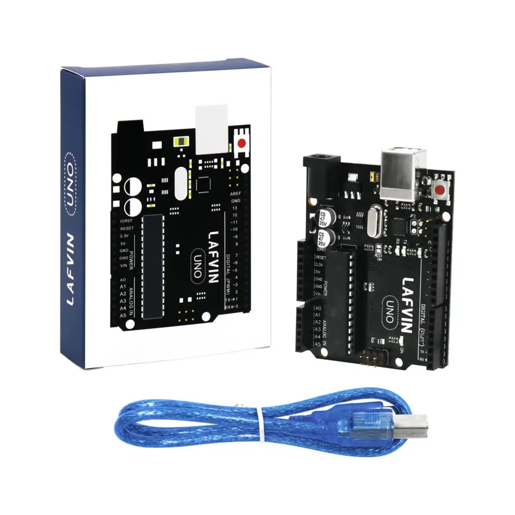 

LAFVIN UNO R3 Board ATmega328P ATMEGA16U2 with USB Cable for Arduino
