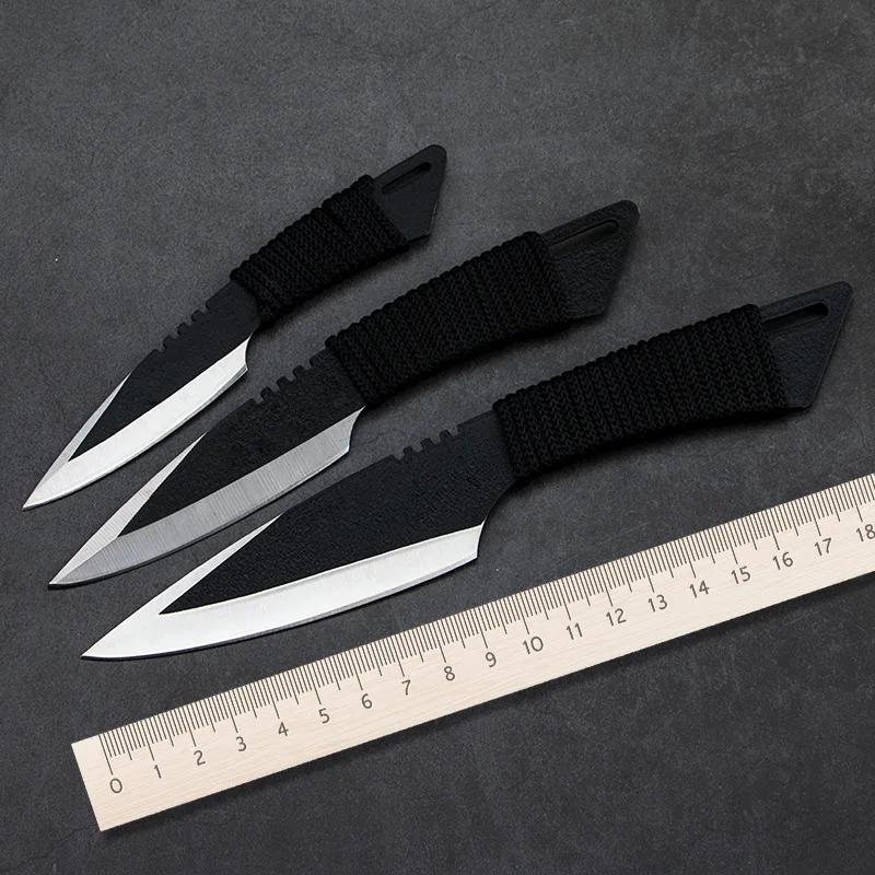 

Hot 3pcs throw knife Tactical Fixed Blade Pocket Knife Survival Outdoor Hunting Camping Knives Knife tools with Sheath karambit